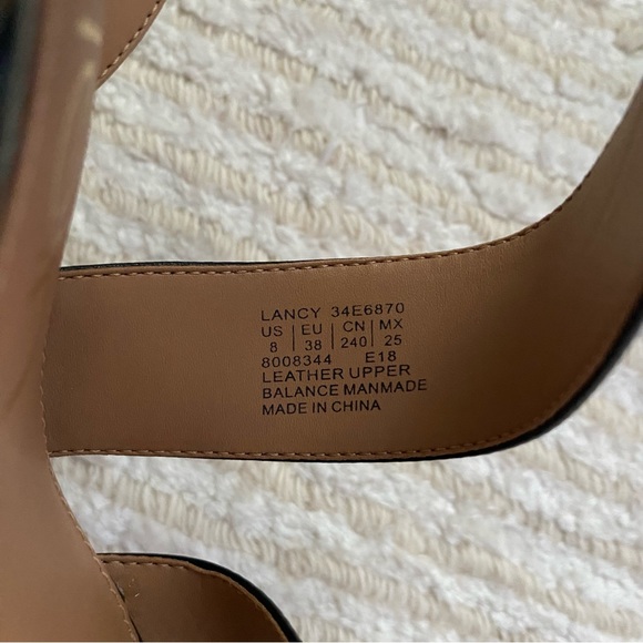 NWT Calvin Klein Lancy Nappa black heeled dress sandals - Picture 7 of 14